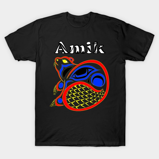 Amik (Beaver) Polyamorous Pride T-Shirt by KendraHowland.Art.Scroll